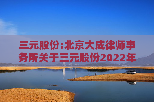 三元股份:北京大成律师事务所关于三元股份2022年限制性股票激励计划之回购注销部分限制性股票实施情况的法律意见书