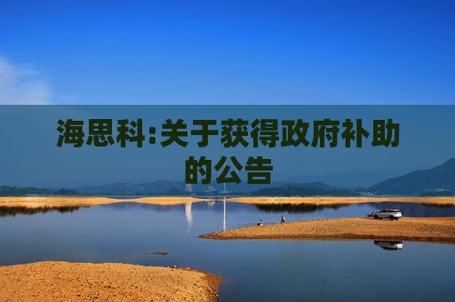 海思科:关于获得政府补助的公告