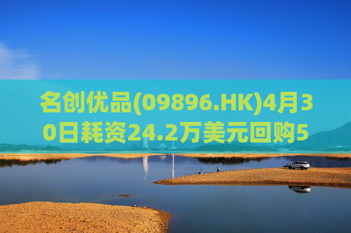 名创优品(09896.HK)4月30日耗资24.2万美元回购5.4万股