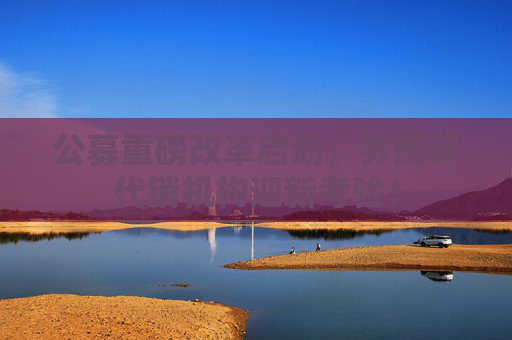 公募重磅改革启动，券商等代销机构迎新考验！  第1张