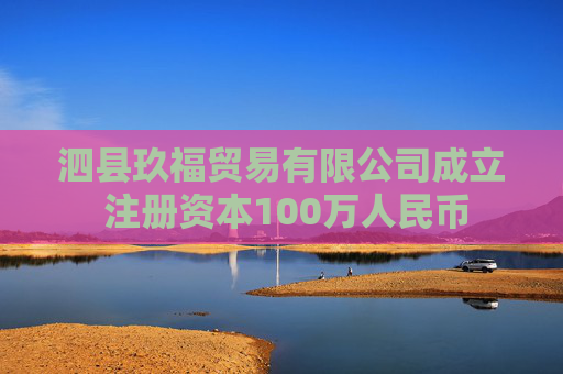 泗县玖福贸易有限公司成立 注册资本100万人民币