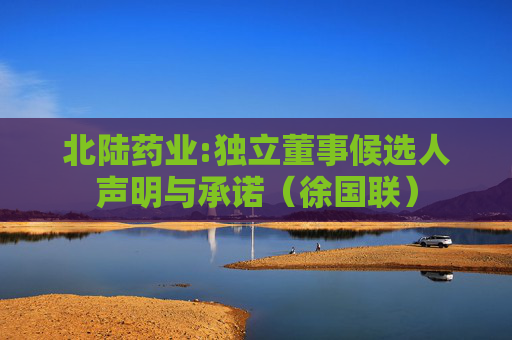 北陆药业:独立董事候选人声明与承诺（徐国联）