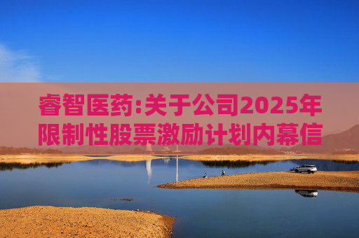 睿智医药:关于公司2025年限制性股票激励计划内幕信息知情人及激励对象买卖公司股票情况的自查报告