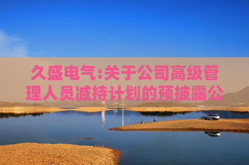 久盛电气:关于公司高级管理人员减持计划的预披露公告