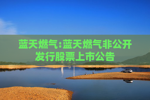 蓝天燃气:蓝天燃气非公开发行股票上市公告
