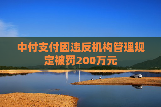 中付支付因违反机构管理规定被罚200万元