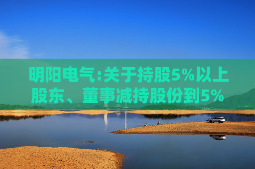 明阳电气:关于持股5%以上股东、董事减持股份到5%以下并触及1%整数倍暨权益变动的提示性公告