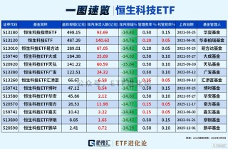恒生科技ETF涨超3%，年内超446亿元资金净流入恒生科技ETF