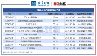 【读财报】公募基金发行透视：5月新发基金约658亿元 汇安基金、国泰基金等发行规模居前