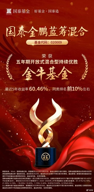 国泰基金荣获三项金牛奖