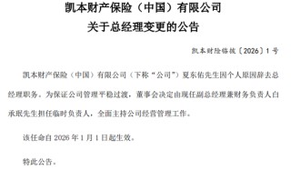 一起重大赔付拉开凯本财险业务调节、人事更迭大幕：总资产连年下降，保费持续负增长，掌舵人生变
