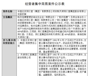北京同仁堂集团收购天津同仁堂新进展！百年老字号之争或将落幕