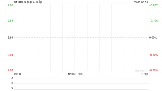 国泰君安国际获瑞银集团增持242.7万股 每股作价2.799港元