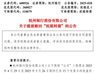 又一千亿上市银行，触发强赎