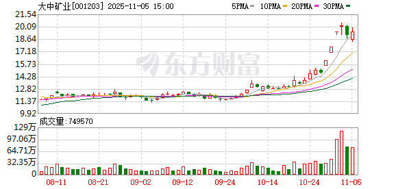 大中矿业：累计回购公司股份20324400股  第1张