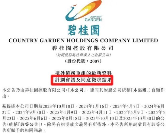 碧桂园境外债务重组方案，获多数债权人同意  第1张