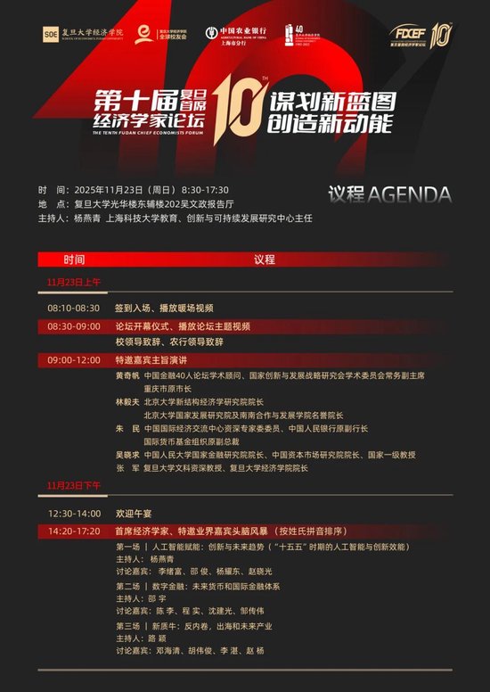 四秩经院・智擘新蓝图：2025第十届复旦首席经济学家论坛隆重启幕  第13张