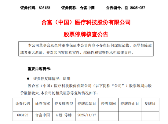 突发!603122,停牌核查!14天12涨停! 第1张 突发!603122,停牌核查!14天12涨停! 第1张
