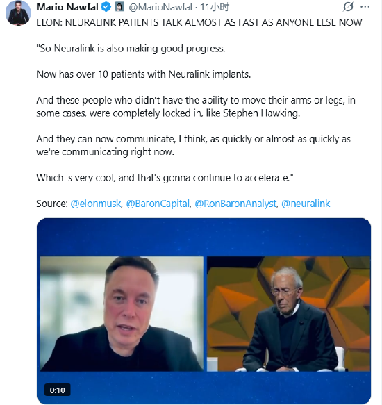 马斯克称Neuralink植入者的交流速度几乎和正常人一样快 第1张 马斯克称Neuralink植入者的交流速度几乎和正常人一样快 第1张