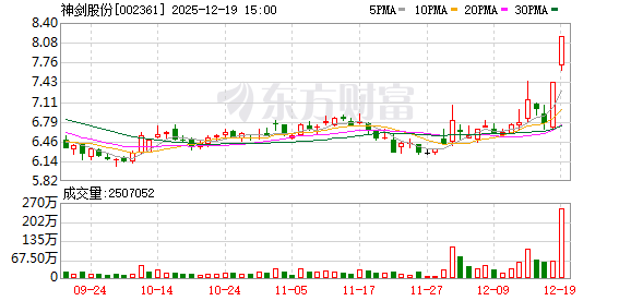 神剑股份:连续2个交易日收盘价格涨幅偏离值累计超过20% 第1张 神剑股份:连续2个交易日收盘价格涨幅偏离值累计超过20% 第1张